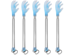 5pcs Raspador De Costas Portátil Com Design De Dedos, Ajustável, Ideal Para Adultos Homens E Mulheres