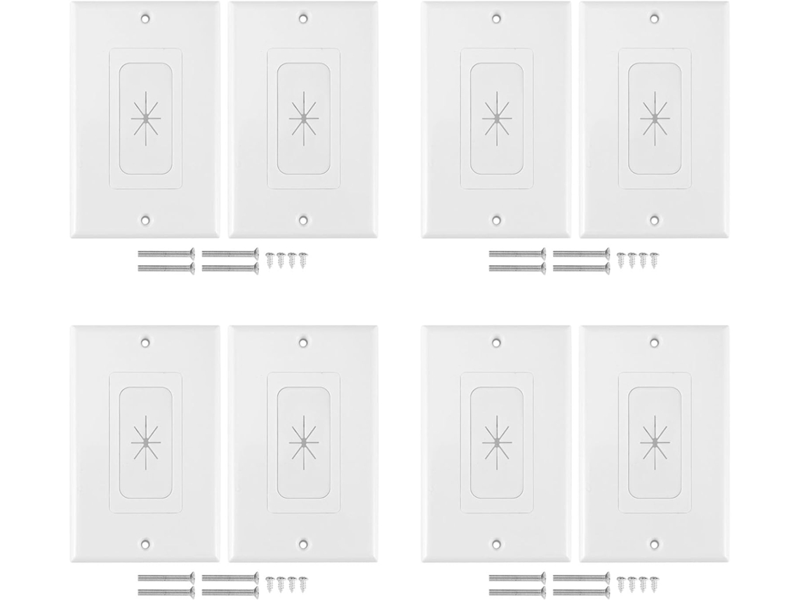 Kit com 8 bicos flexíveis para decoração de pratos de parede.