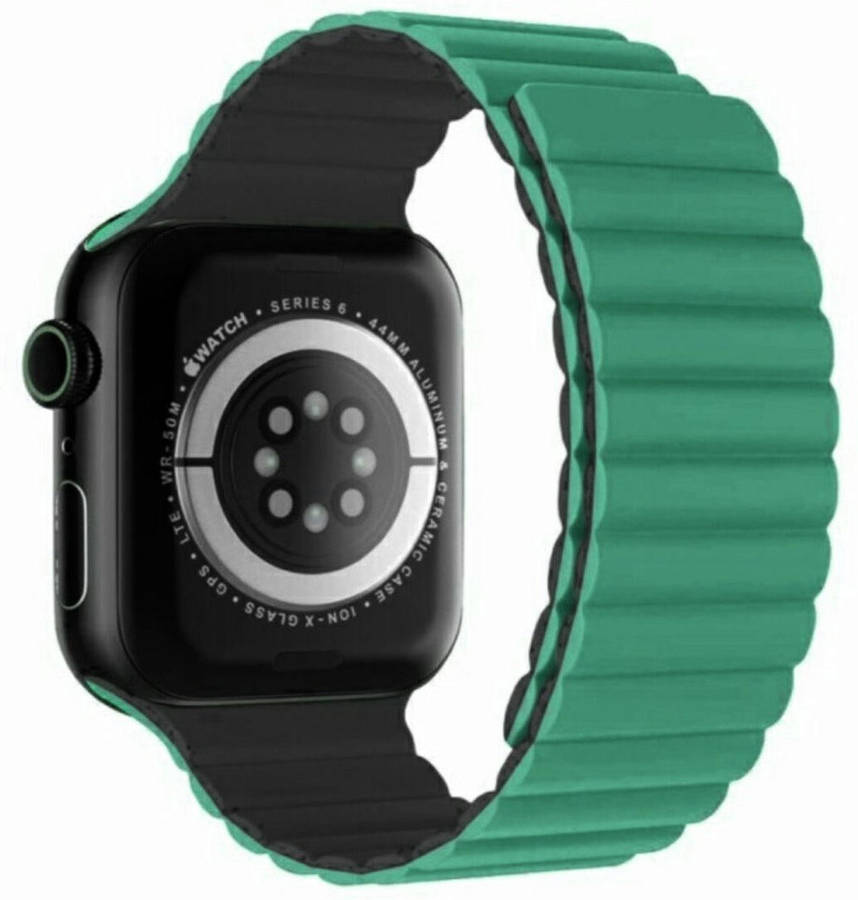 Bracelete Apple Watch 42/49 mm SWISSTEN Wave (Verde/Cinzento)