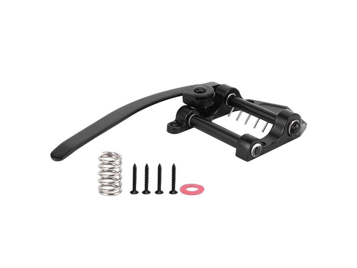 Ponte Vibrato Tailpiece para Guitarra Elétrica Sg/tele/lp Topo Plano, Sistema de Tremolo, Preta AQUAFORGE