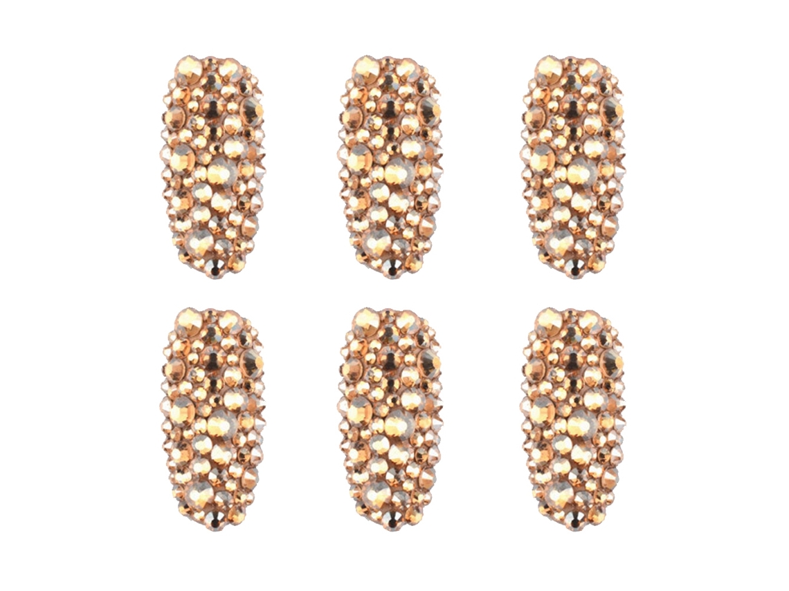 Rebe-6grids Decorações para Unhas com Strass Irregular AB, Adesivos de Miçangas para Unhas, Ferramenta de Manicure DIY Sz07