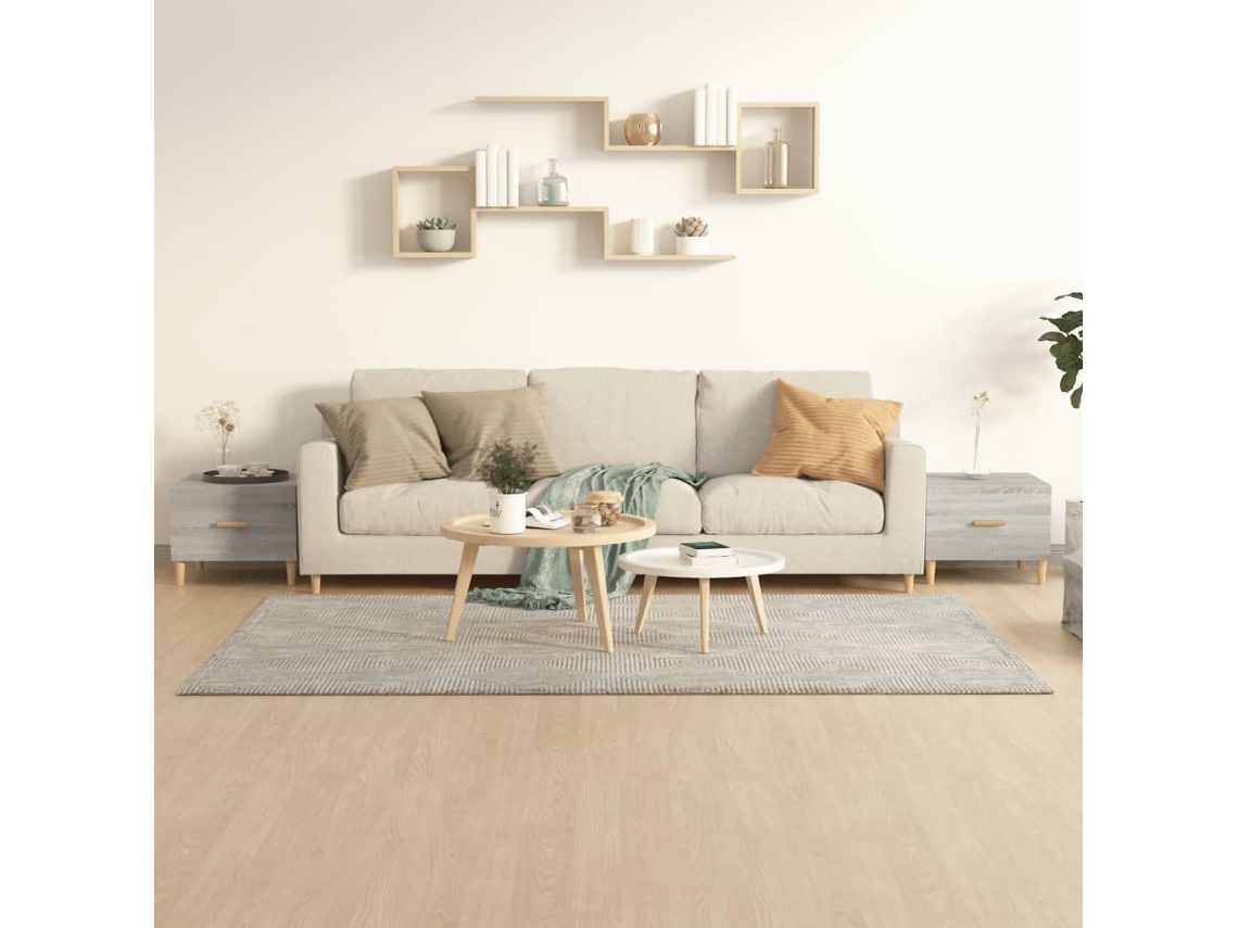 Vidaxl Mesas De Centro 2 Pcs 50x50x40 Cm Madeira Proc. Sonoma Cinza