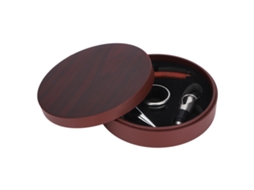 Kit Multifuncional Com 4 Peças: Abridor De Garrafas De Vinho, Saca-rolhas, Rolha E Dosador De Vinho, Em Caixa Para Presente.