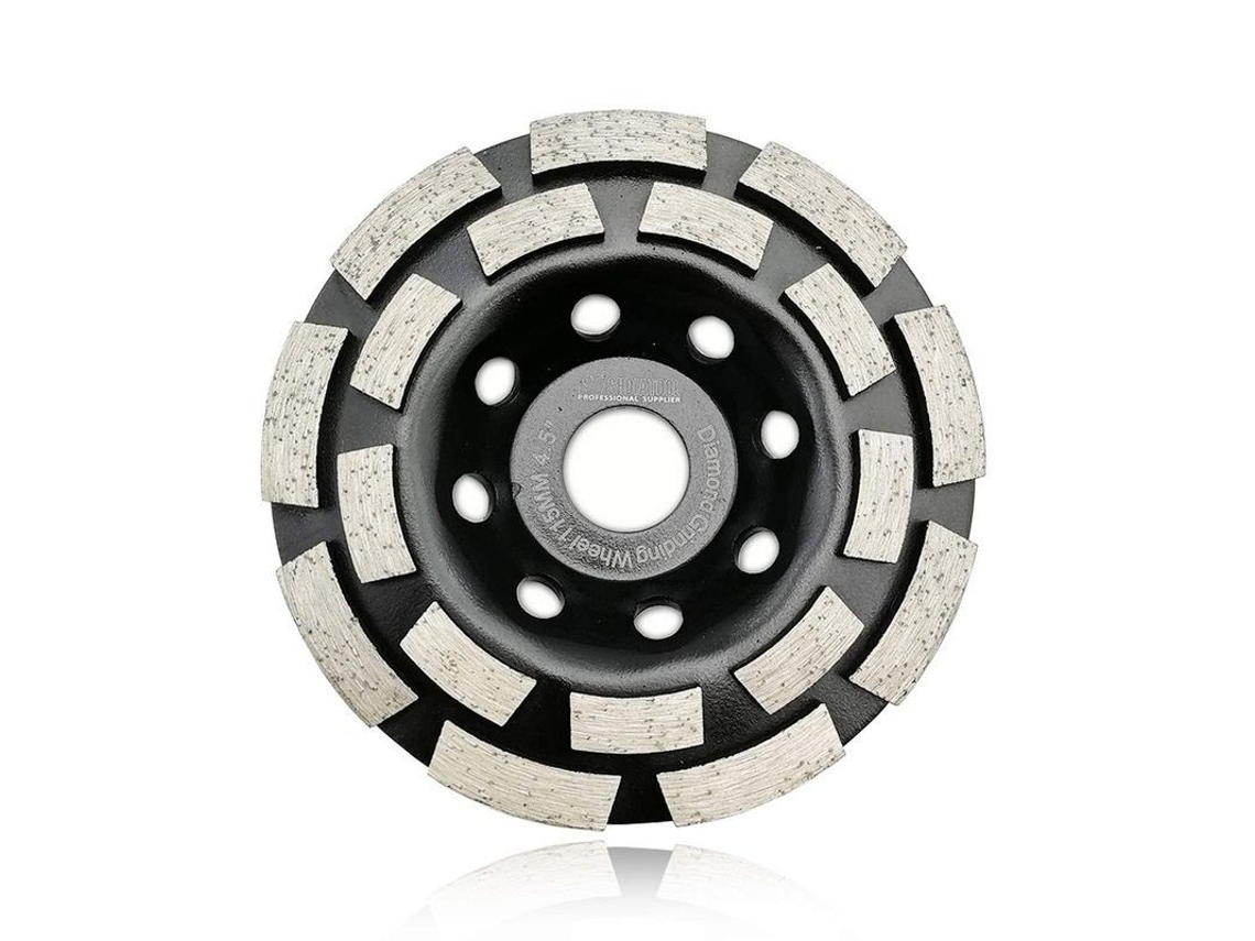 2026 rueda de Esmeril de Diamante de Doble Fila para Concreto Granito Mármol Ladrillo 4 1/2"