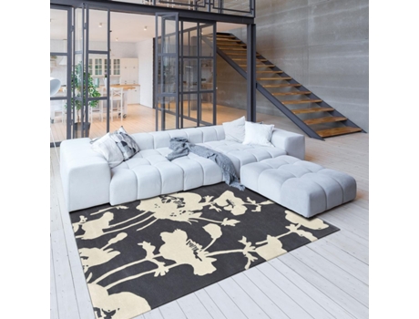 Tapete de Sala BIFLORAL Cinzento 200x280
