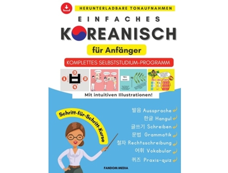 Livro Einfaches Koreanisch für Anfänger Komplettes Selbststudium-Programm de Fandom Media (Alemão)