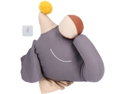 Primerox decoração de Parede Cabeça de Elefante de Pelúcia para Quarto Infantil Nursery Hanging Decor Cinza