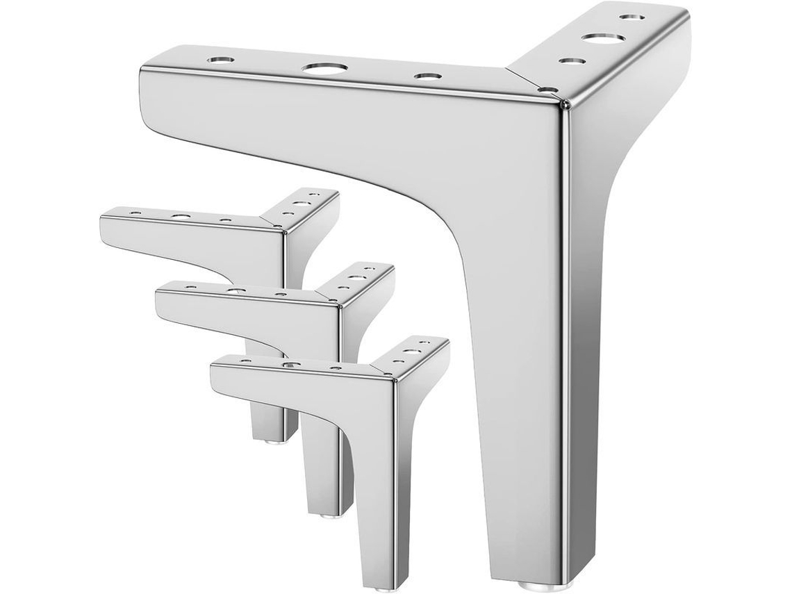 Conjunto de 4 Móveis de Metal Triangulares 10cm Capacidade 800kg S/MARCA