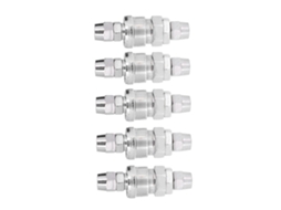 5 Conectores Rápidos Aéreos Aço Inox