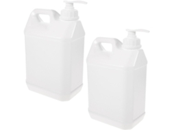De 2 Frascos De Plástico Recarregáveis Com Bomba Para Shampoos E Líquidos.