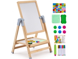 Cavalete Infantil 2 Em 1 Com Quadro Branco E Ardósia Giratório 360° Ajustável Tekmaquinas