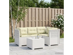 Vidaxl Sofá De Jardim Para 4 Pessoas Com Almofadas Estilo Rattan Pp
