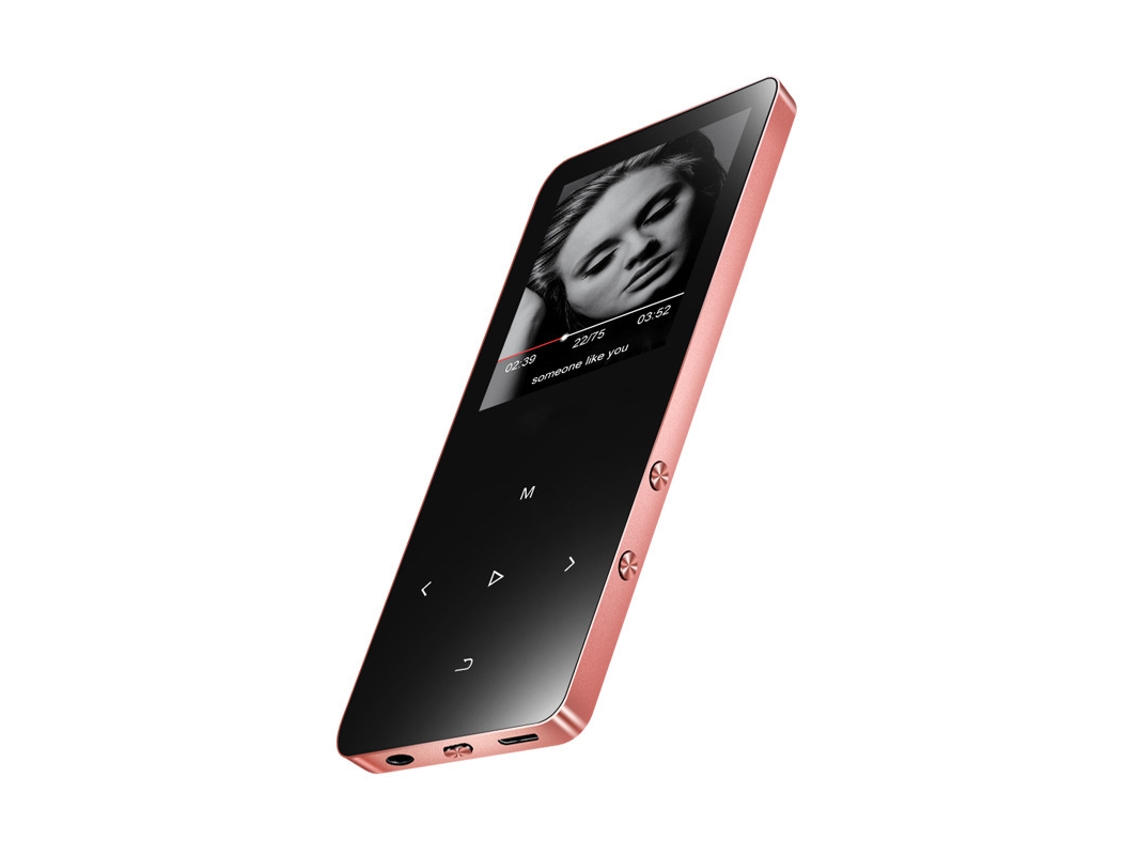 MP3 YIZHOOD X2 (16G) sem Bluetooth1,8 polegadas Touch Screen Metal Hifi Som reproduzido externamente Ouro Rosa