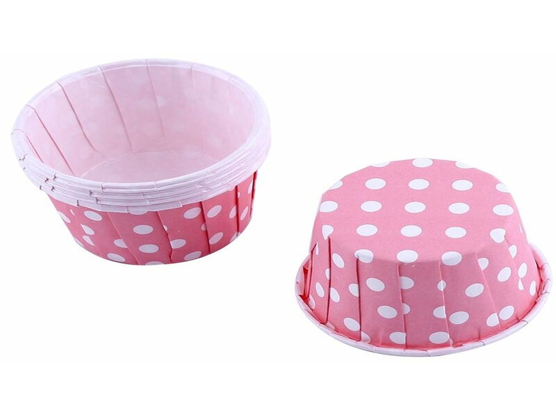 Formas para Muffin Lurelia, 100 unidades, Rosa, para Muffins e Cupcakes