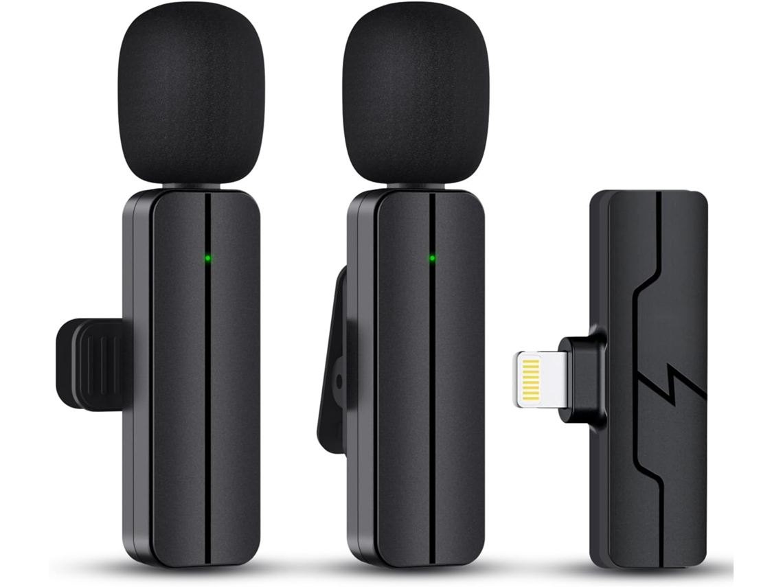 Microfone De Lapela Sem Fio - Mini Microfone De Gravação De Vídeo Para Criação De Conteúdo - Microfones De Encaixe Para Youtube, Vlog, Transmissão Ao