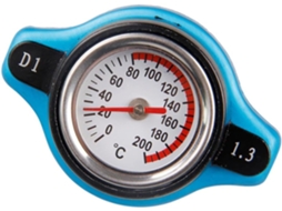 Aquecedor de radiador termostático com medidor de temperatura e termômetro.