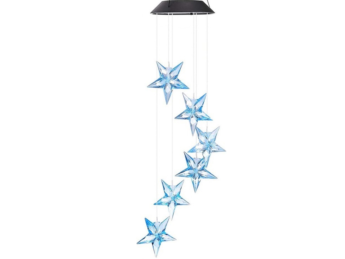 Sinos de Vento Solares Lâmpada de Suspensão Led Movida a Energia Solar À Prova D'Água Que Muda de Cor para Decoração Ao Ar Livre
