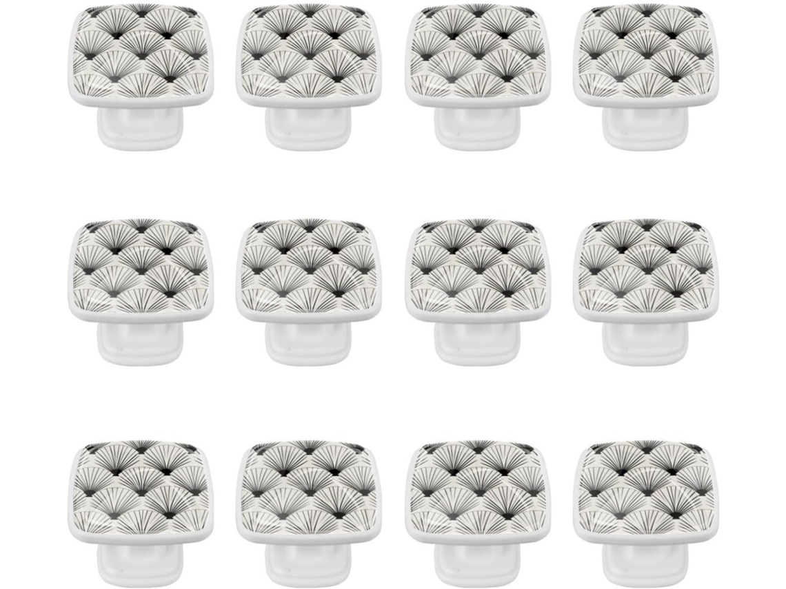 Puxadores Quadrados Para Armários De Cozinha, Puxadores Para Gavetas De Cômoda, 12 Peças, Estilo Art Déco, Puxadores