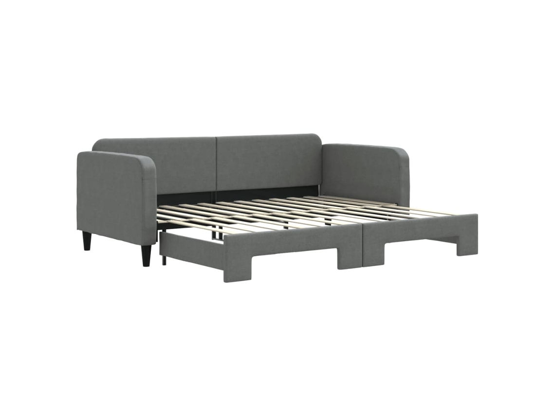 Daybed With Trundle, Daybeds With Trundles Vidaxl Cinzeto Tecido (90 X 200 Cm)
