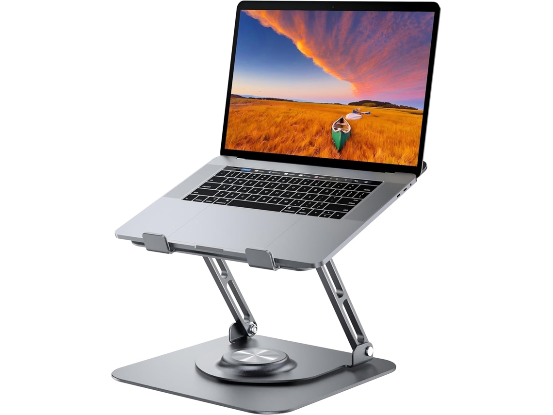 Lurelia Base De Arrefecimento Para Portátil Com Rotação 360°, Dobrável, Ergonómico, Ventilado, Em Liga De Alumínio, Para 11 A 8 Polegadas