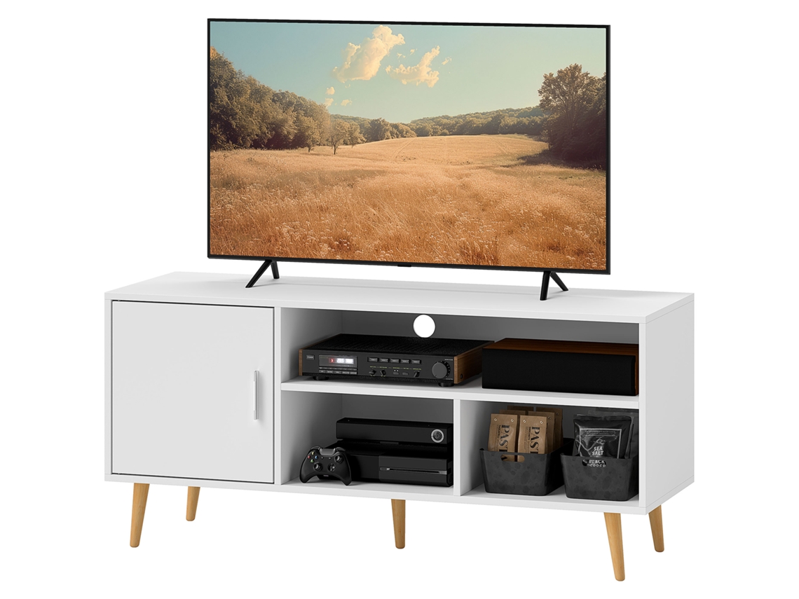 Móvel De Tv Para Televisores Até 60 Polegadas 120x40x55 Cm Branco