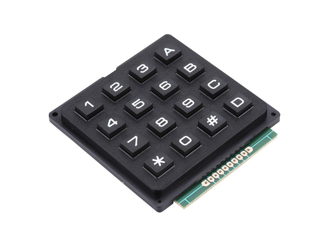 Módulo de teclado externo 4x4 con 16 botones pulsadores para microcontroladores MCU de alta calidad | S/MARCA