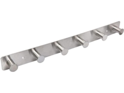 Cabideiro Em Metal Branco, Com Suporte Para Roupão E Toalha, Aço