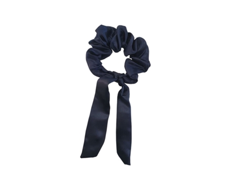 Scrunchie azul marinho com laço Soulta