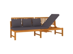 Maison Exclusive - Sofá-cama Com Almofadão 200x60x75 Cm Pinho Maciço Cinza