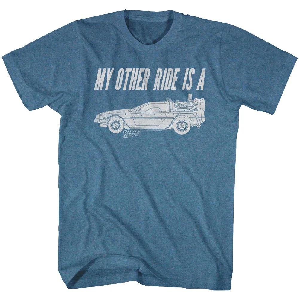 Rockinstone Back To The Future Movie My Other Ride Heather Indigo Adult T-shirt Size:m