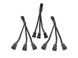 Cabo De Extensão De Ventilador 3 Em 1 Adaptador Splitter Conector 4-pino Para Pc