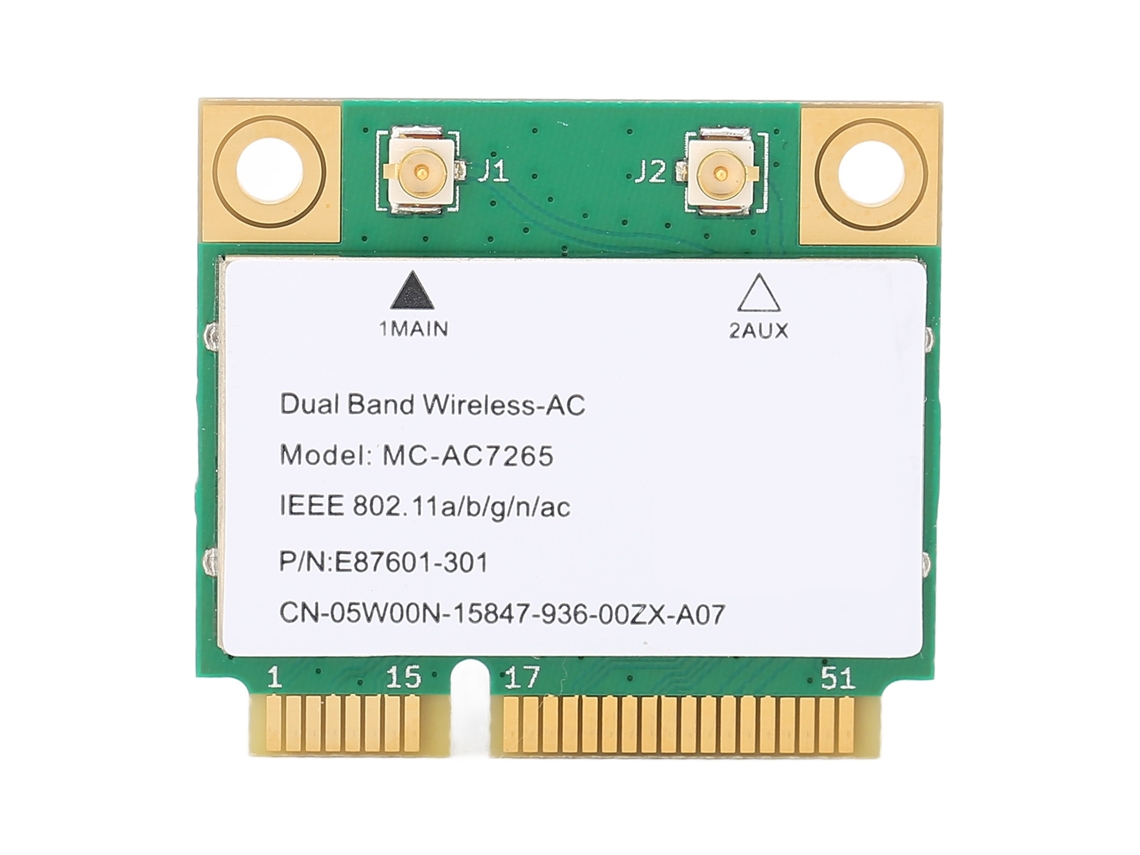 Lurelia Placa Wi-fi Mini Pcie Ac7265 867 Mbps 300 Mbps Dual Band 2,4/5 Ghz 4g Lte