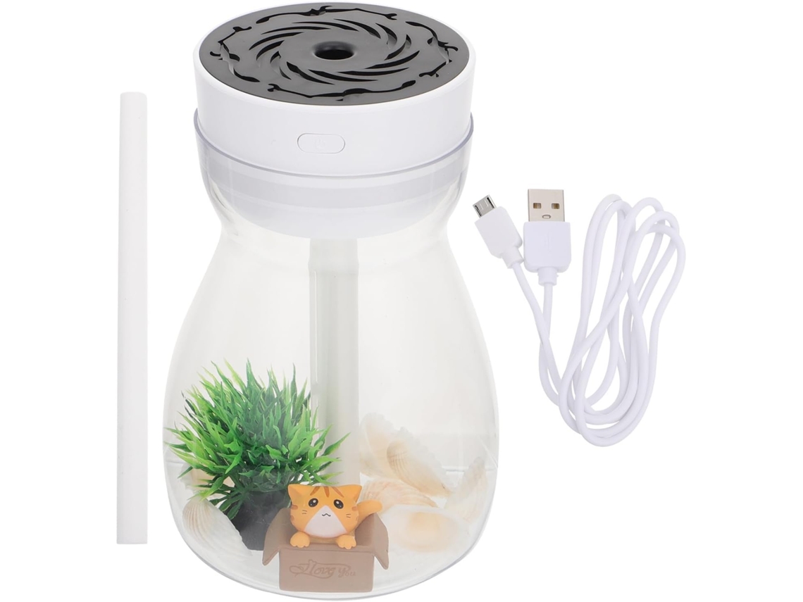 Umidificador De Mesa Pequeno Balacoo Branco 380ml Com Carregamento Usb E Remoção Odores Para Quarto