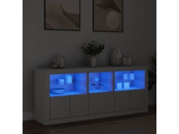 Vidaxl Aparador Com Luzes Led 162x37x67 Cm Branco