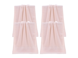 Toalha de Rosto NEVEANCE Absorvente Algodão Rosa (34x75cm)