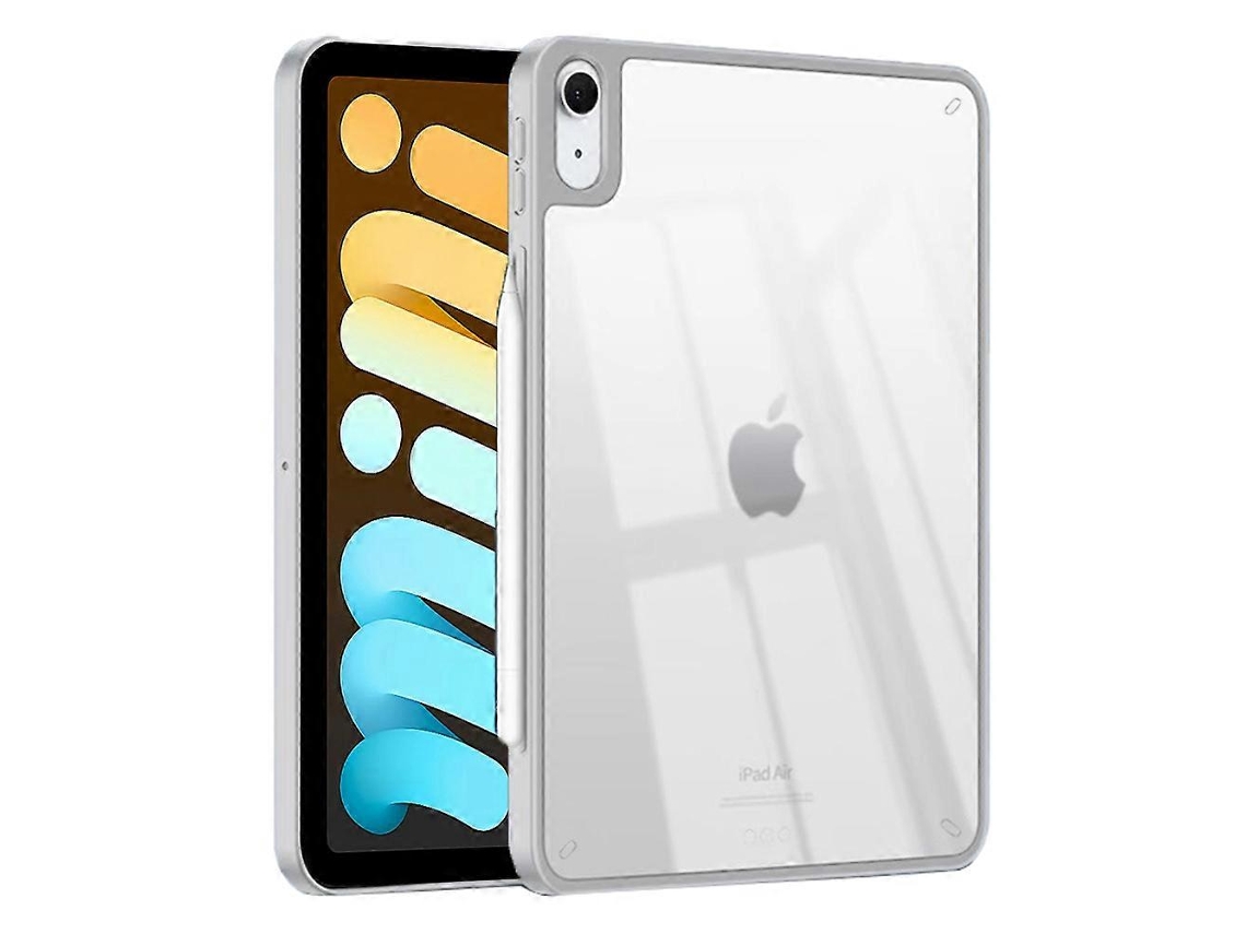 Capa para iPad Mini (2021) TPU Acrílico PC Fosco À Prova de Choque Cinza Hengrongshen (2024)