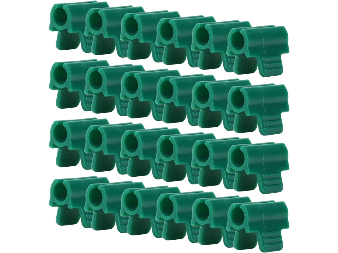 24 Clipes para Estufa AQUAFORGE com suporte para plantas e estacas jardim (14mm)