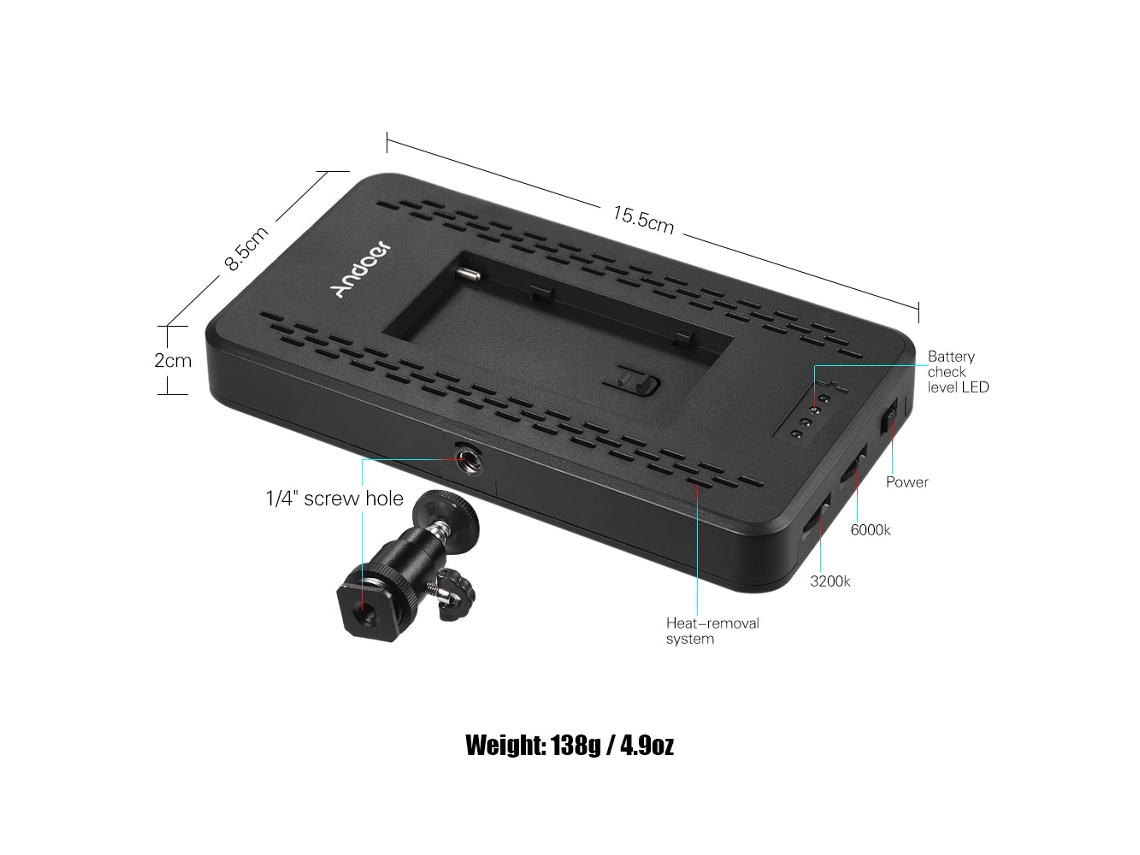 Luz Led Ultra Delgada Para Cámara Dslr, Luz De Relleno Para Vídeo Y Fotografía, Accesorio De Iluminación