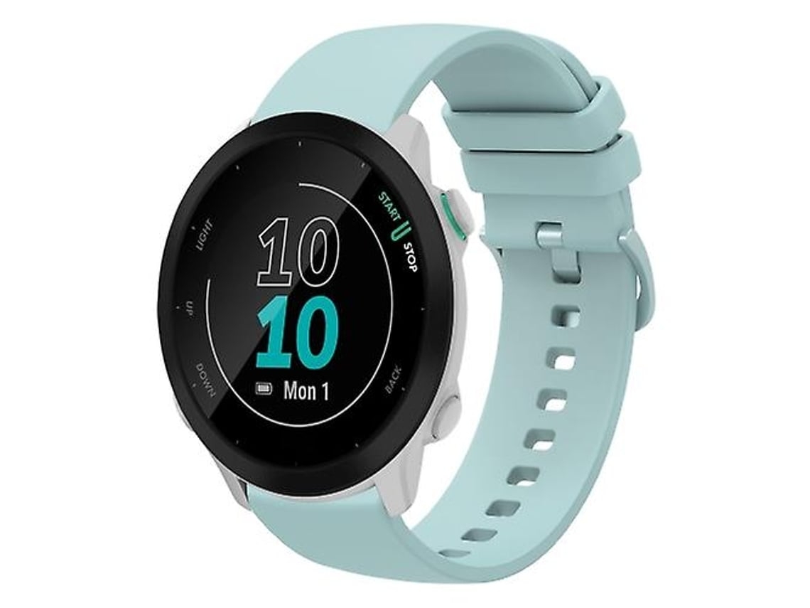 Lurelia Garmin Forerunner 55 Pulseira 20mm, De Silicone Verde Safira