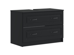 Vidaxl Armário Para Pia De Banheiro Utrecht Preto 82 X 41 X 56 Cm