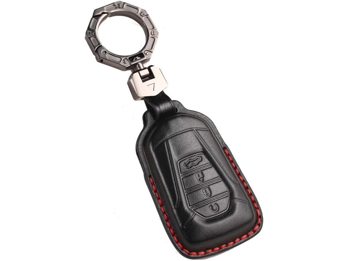 Capa De Couro Para Chave Remota Entrada Sem 4 Botões Isuzu Dmax Mux, Com Cobertura Total Dos Botões E Recursos Anti