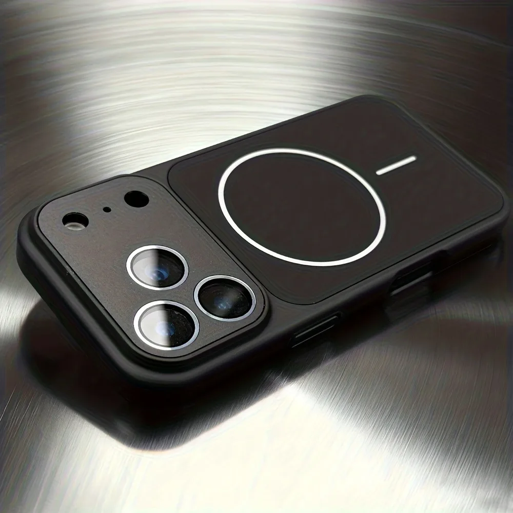 Capa Magnética De Luxo Para Iphone (iphone 14 Pro Max Preto) Com Proteção Para A Câmera.