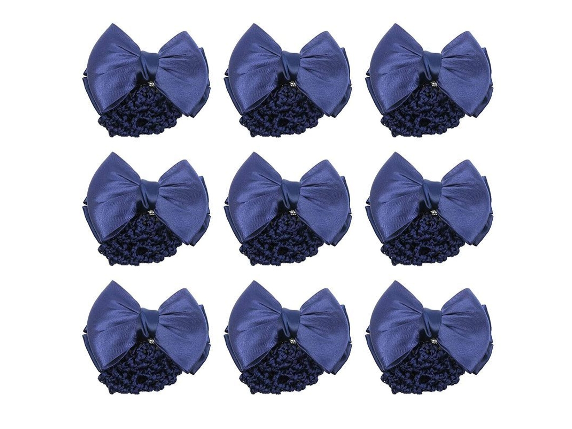 9 Tiara de Rede com Laço, Azul | S/MARCA