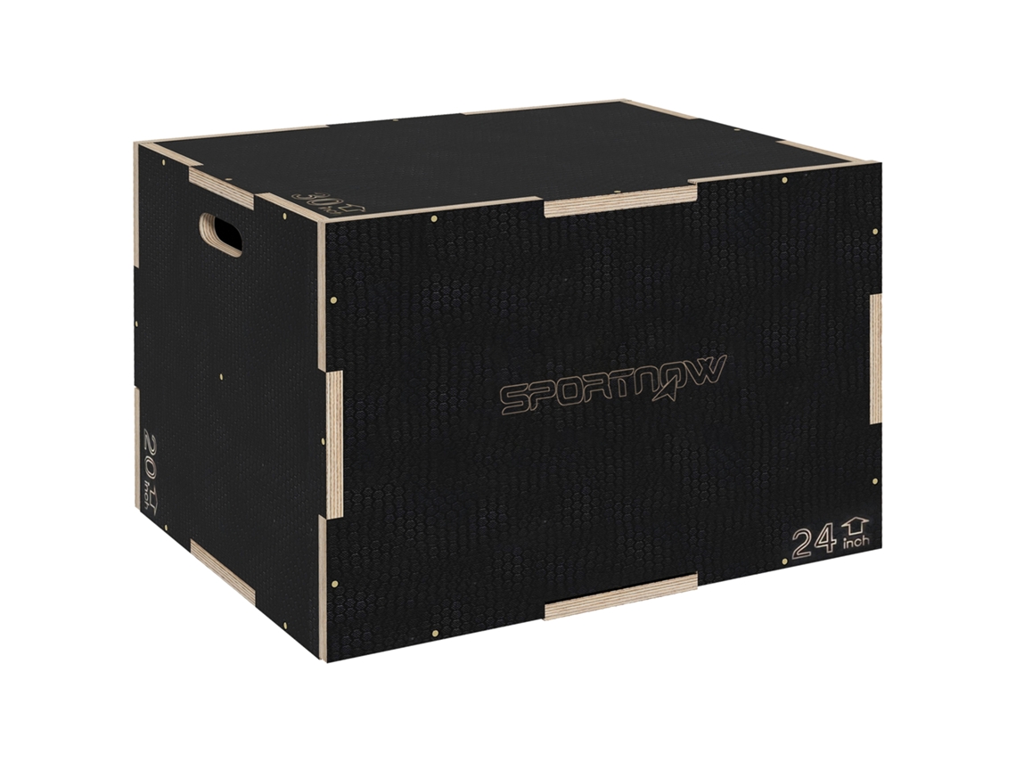 Caixa Pliométrica Madeira De Faia Cor Preto 61x51x41 Cm Sportnow