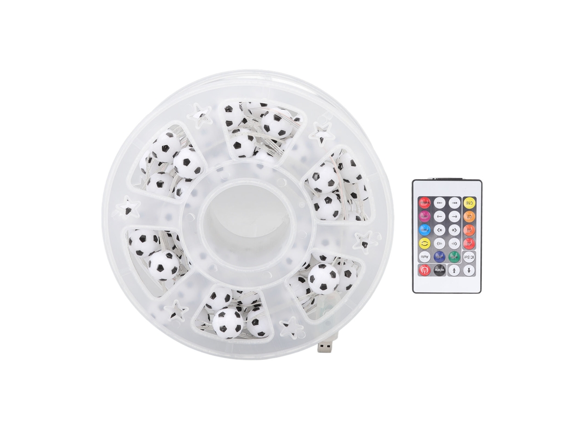 Luzes de corda de futebol USB 2026 com controle por aplicativo e voz, 10m de luz RGB decorativa para quarto e TV.