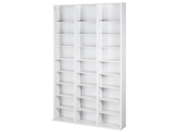 Gabinete de Armazenamento Multimídia, Prateleira para Dvd 9 Camadas com Capacidade 756 Cd, Prateleiras Cd Ajustáveis 27 Compartimentos, Protege e