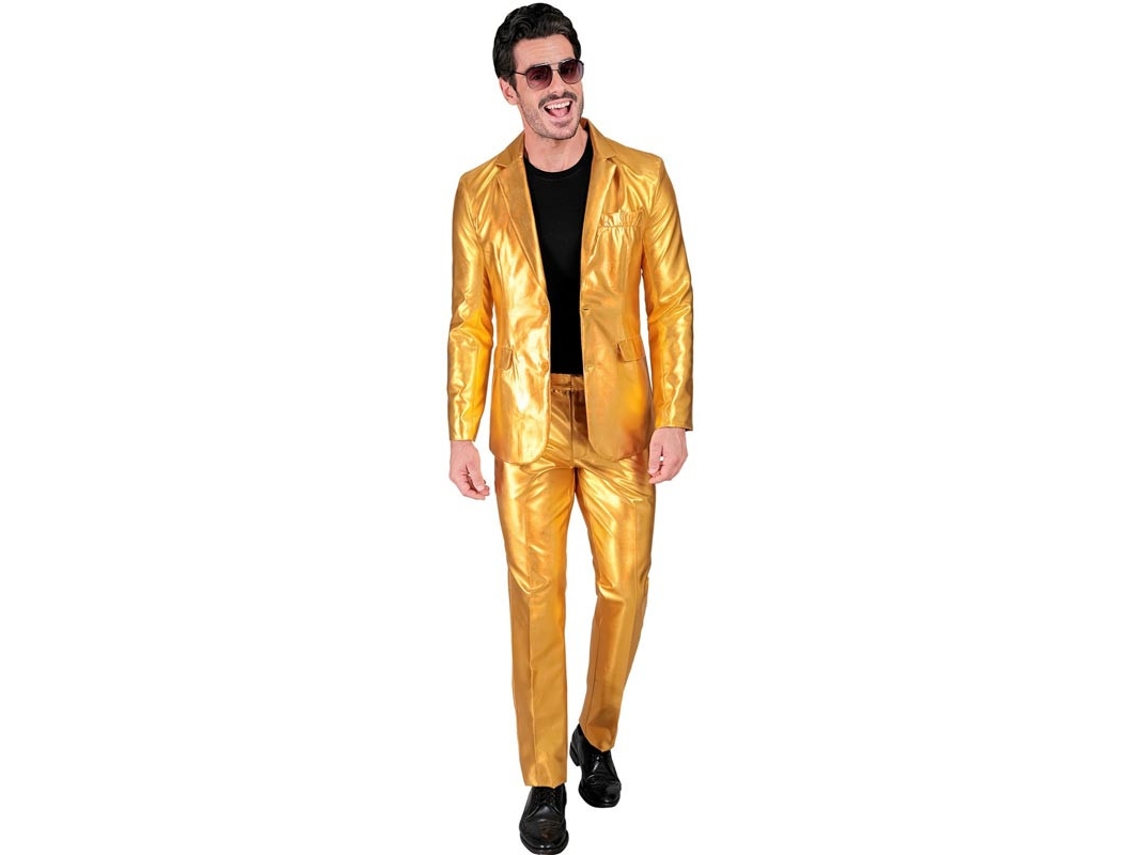 Elegante terno engraçado Mr. gold glitter para homens