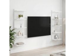 Vidaxl Prateleira De Parede 2 Unid. Branco 30 X 15 X 100 Cm