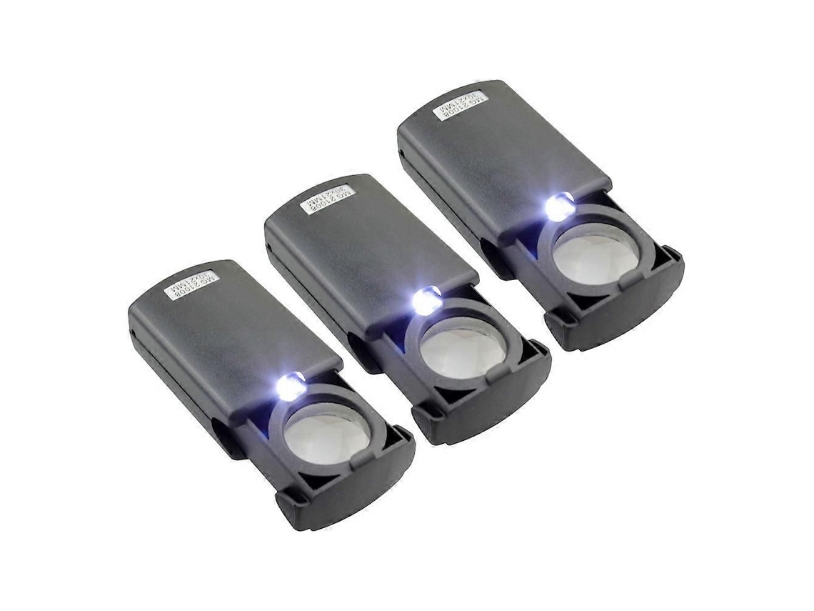 Lupa De Joalheiro Com Led E Alça, 3 Peças