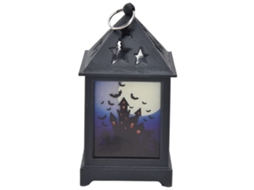 Lanterna de Halloween com Luz Led de Chama, Portátil, Decoração, Castelo